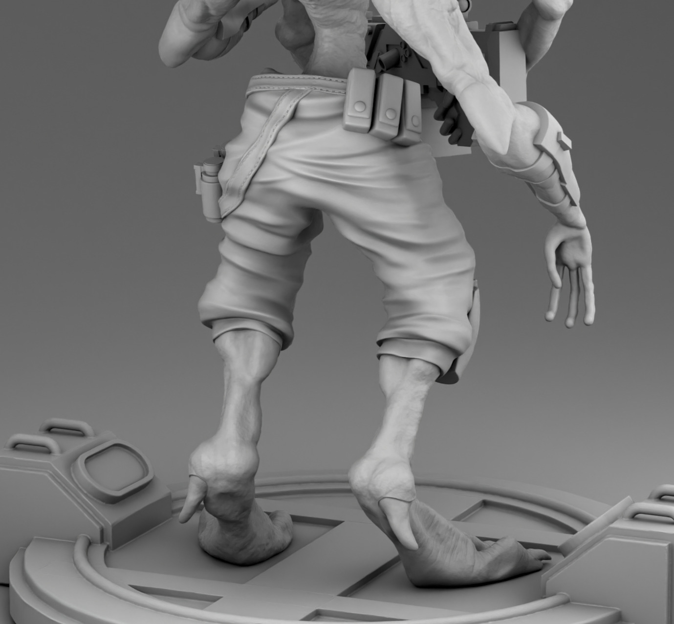 Security alien 3D print model_11