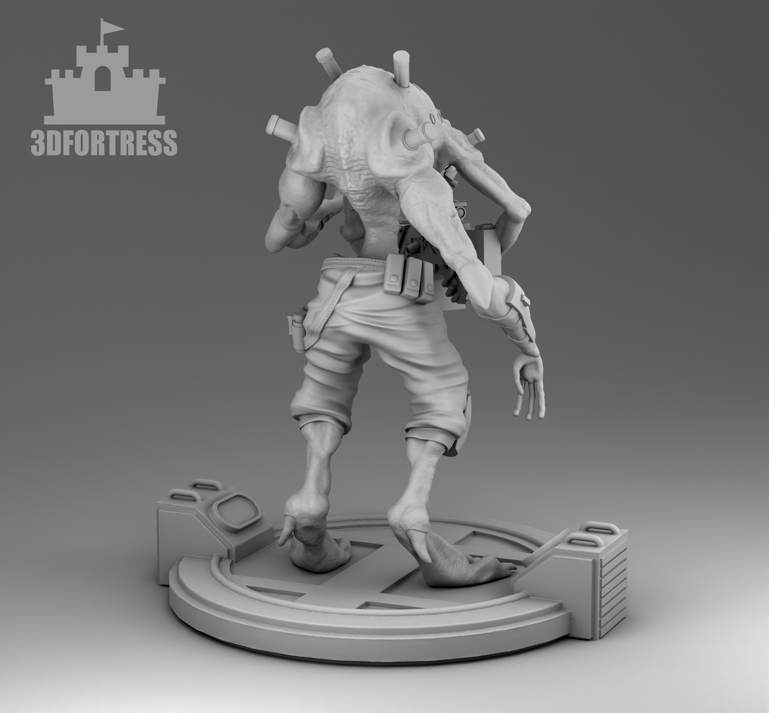 Security alien 3D print model_2