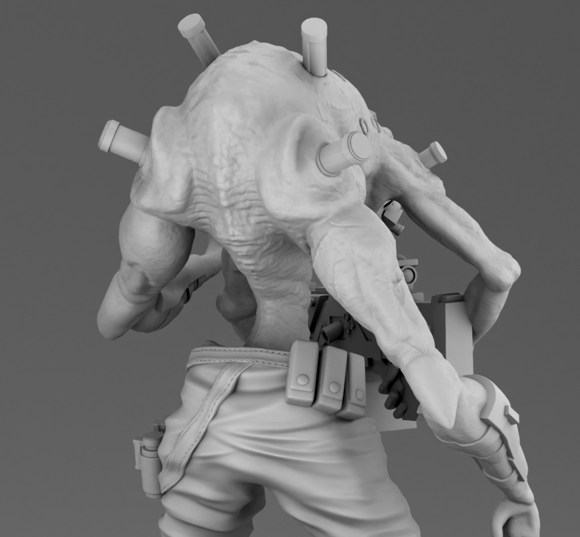 Security alien 3D print model_10