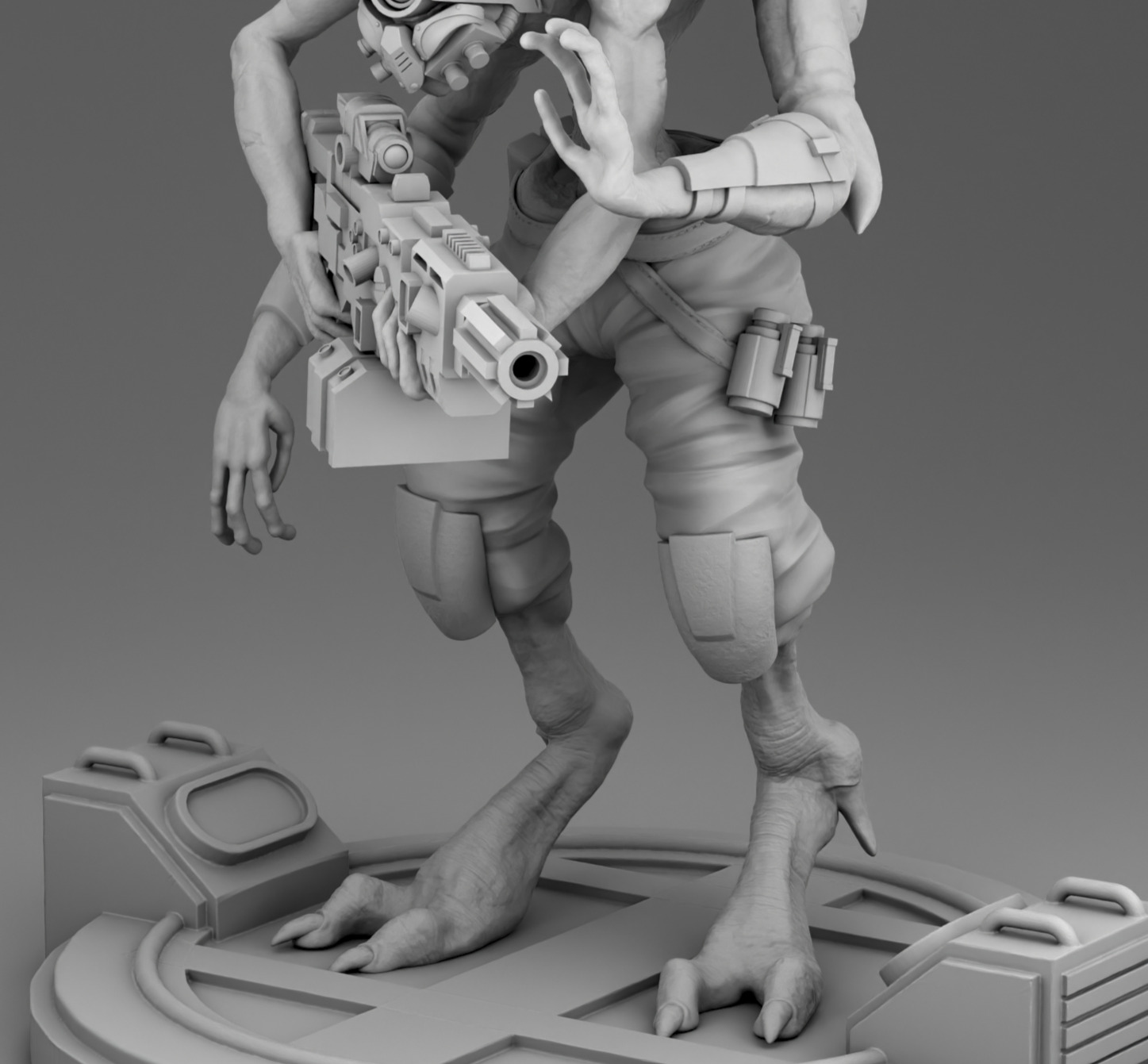 Security alien 3D print model_8