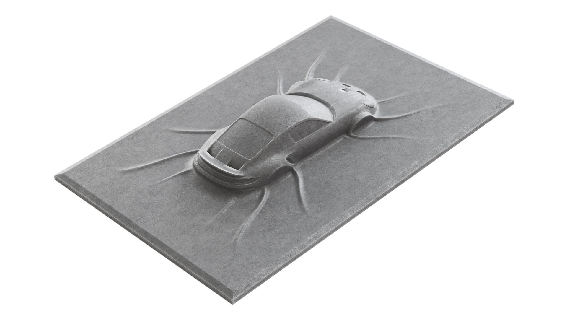 Porsche 911 GTS wall sculpture 3D model_1