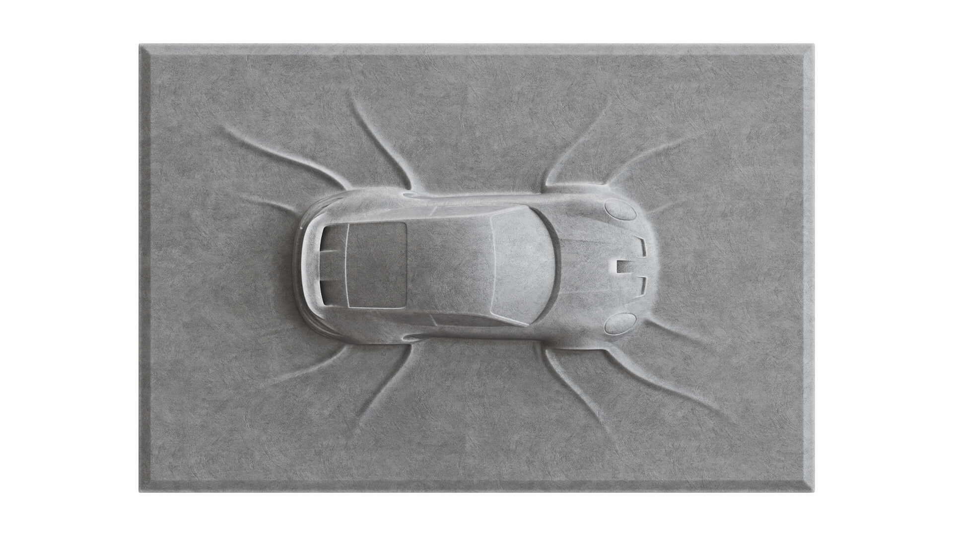 Porsche 911 GTS wall sculpture 3D model_4