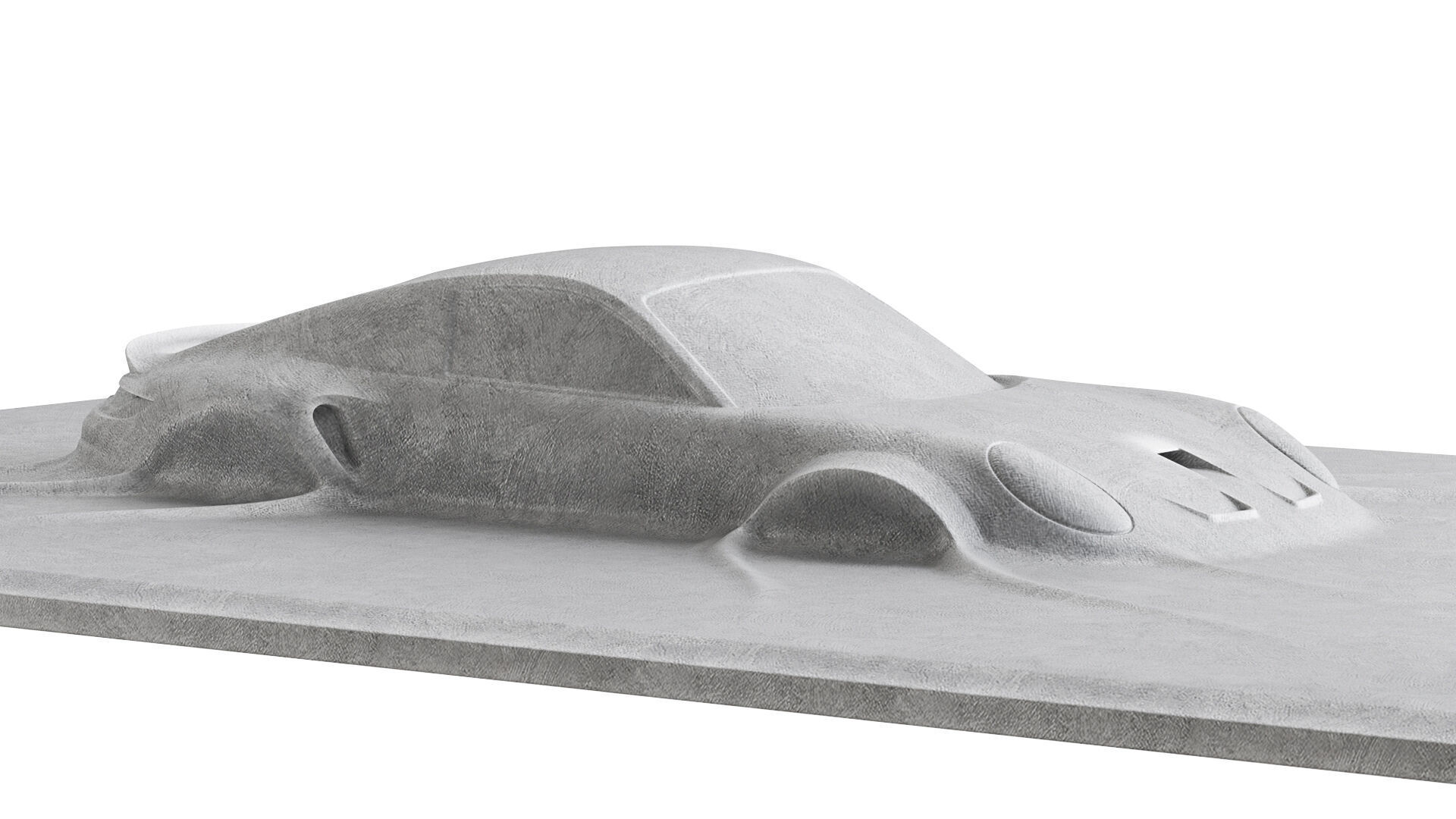 Porsche 911 GTS wall sculpture 3D model_5