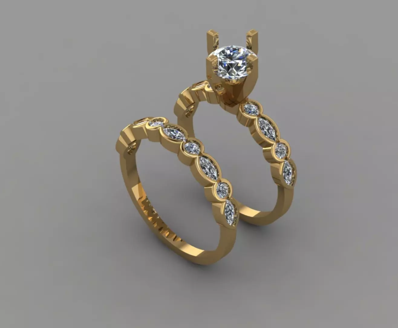 ring gold 3D print model_0