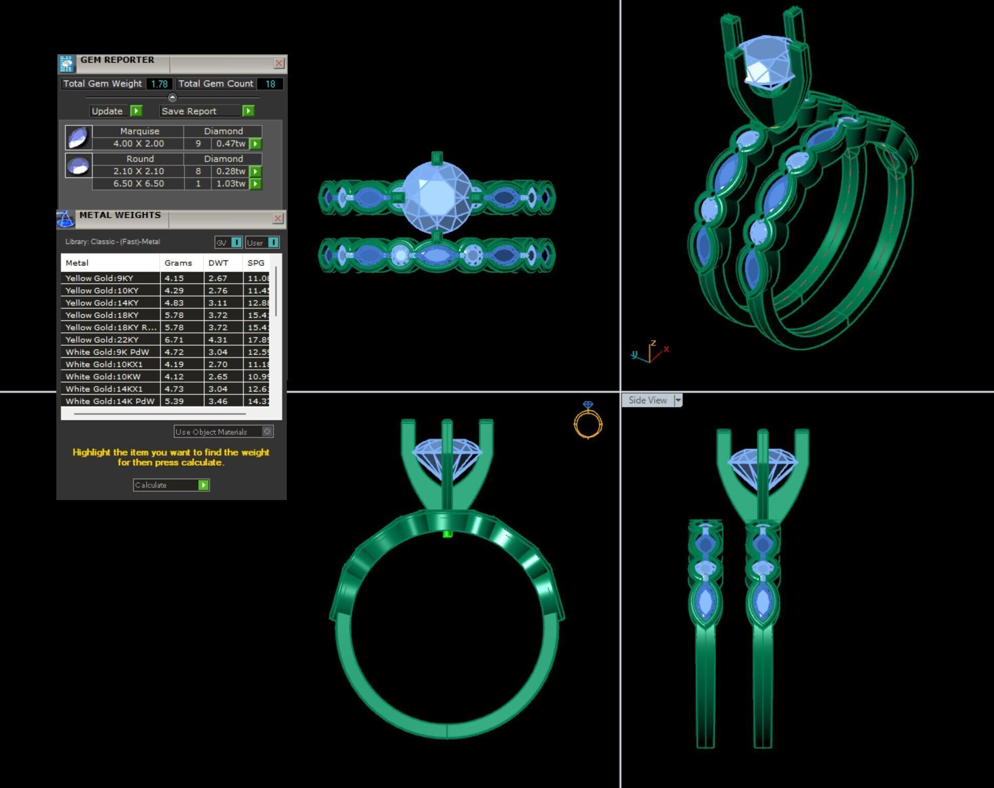 ring gold 3D print model_1