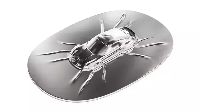 Porsche 911 GTS wall sculpture