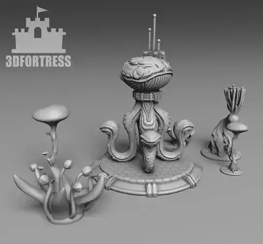Zombie octopus alien 3D print model