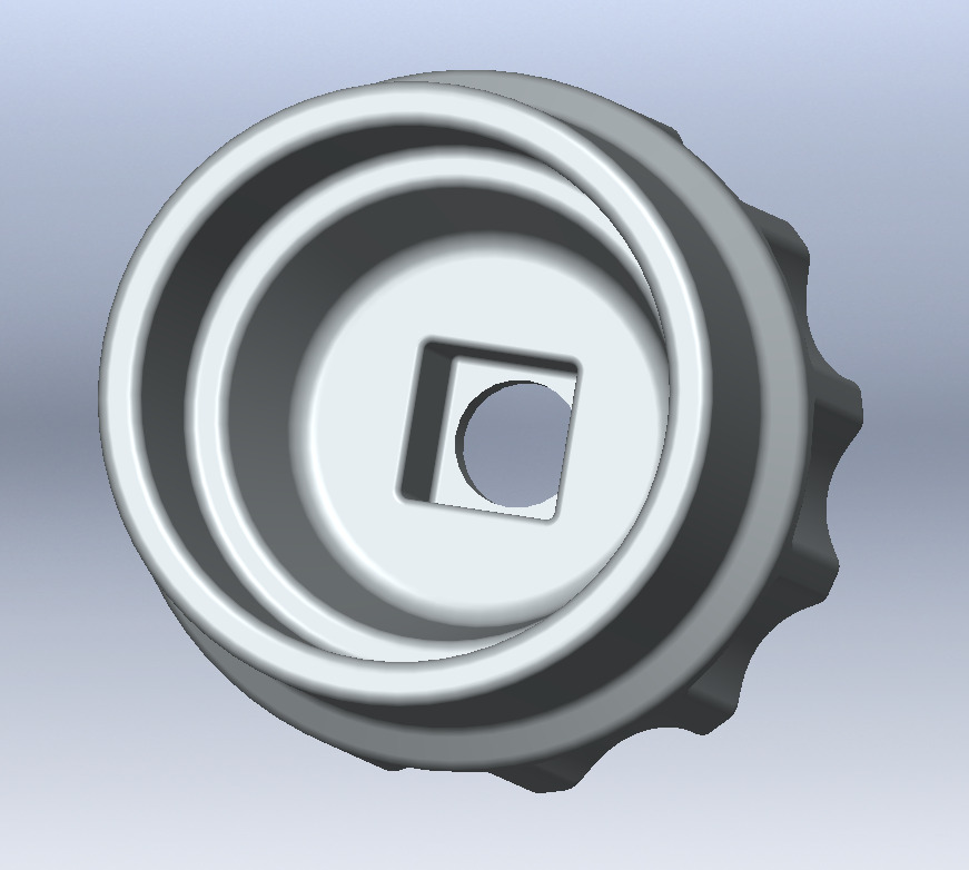Water tap knob 3D print model_1