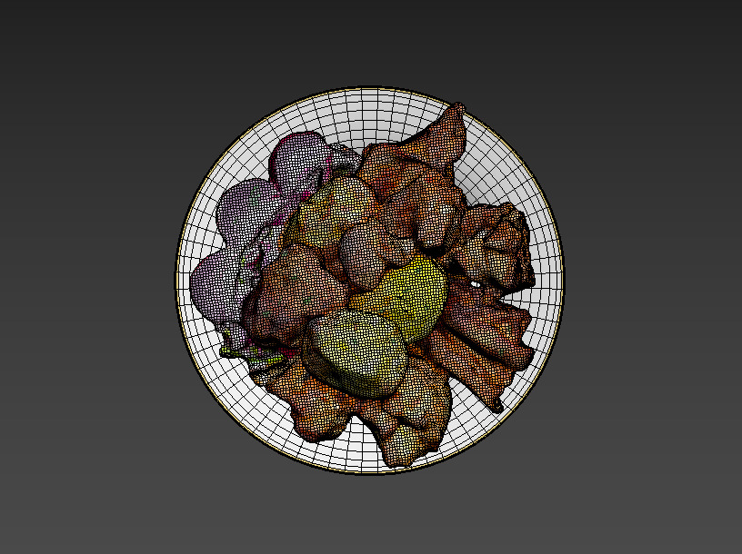 Grilled Meat with Potatoes Xorovats Low-poly 3D model_12