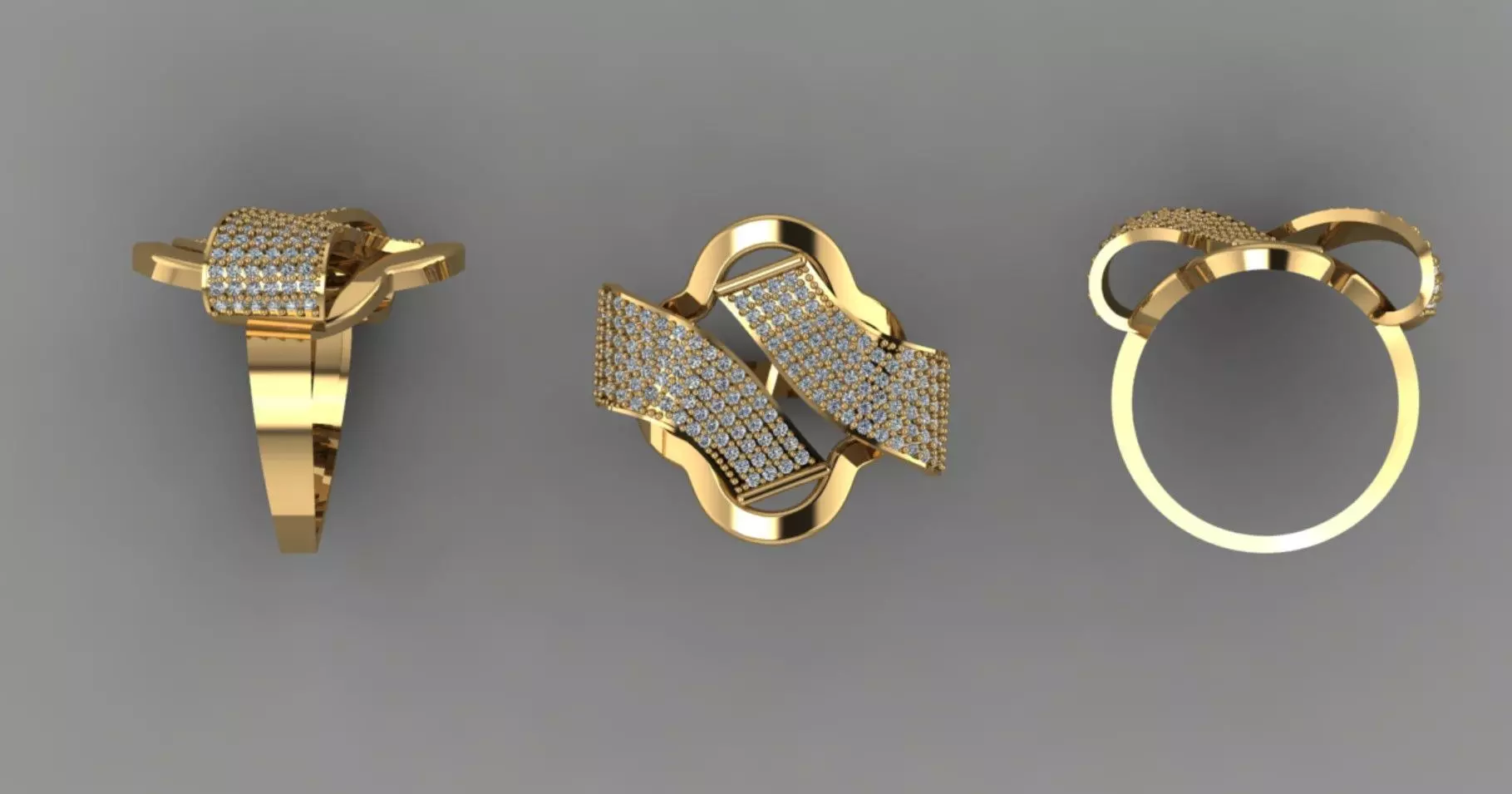 ring gold 3D print model_0