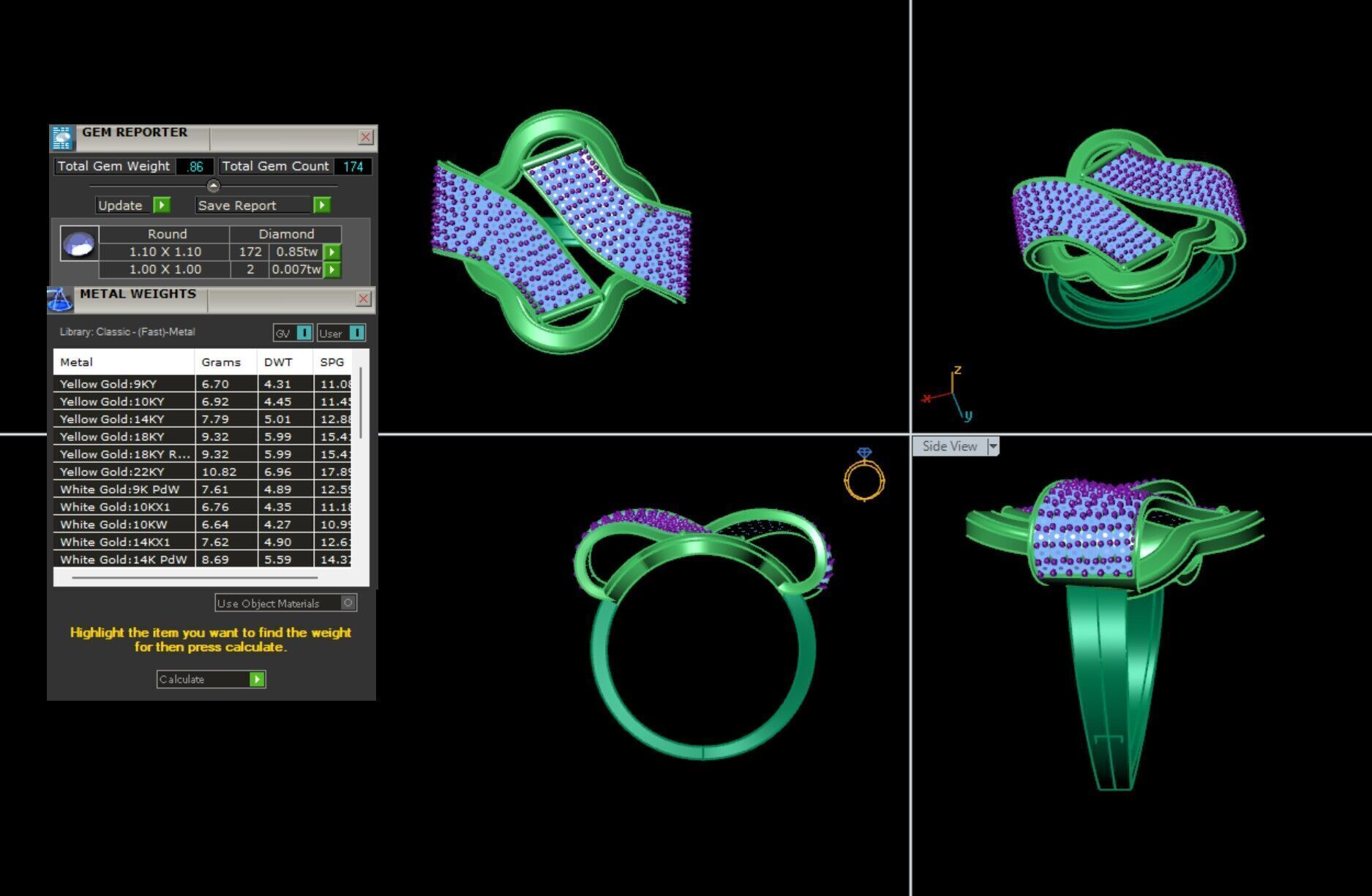 ring gold 3D print model_1