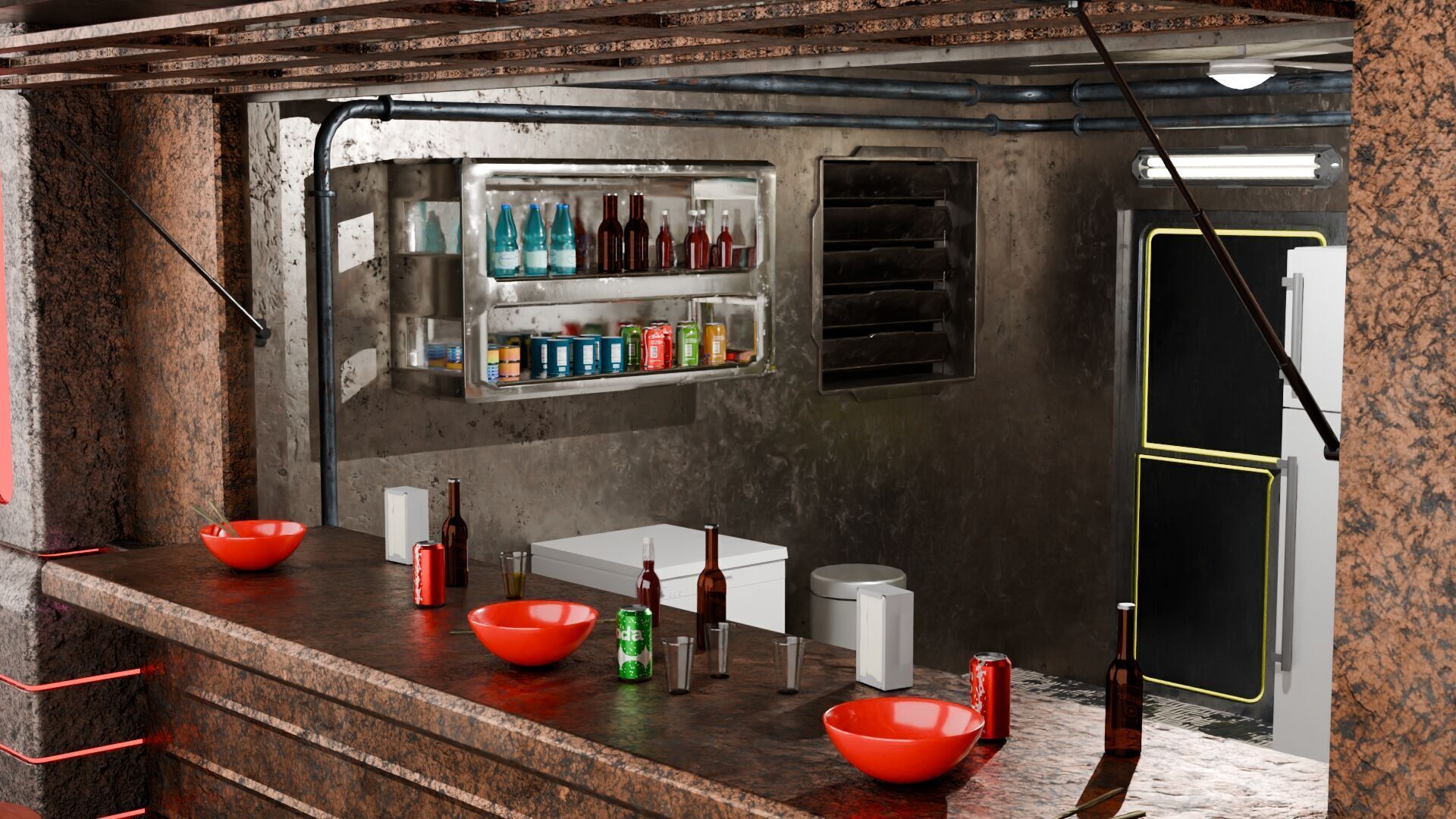 Cyberpunk Kiosk 3D model_5