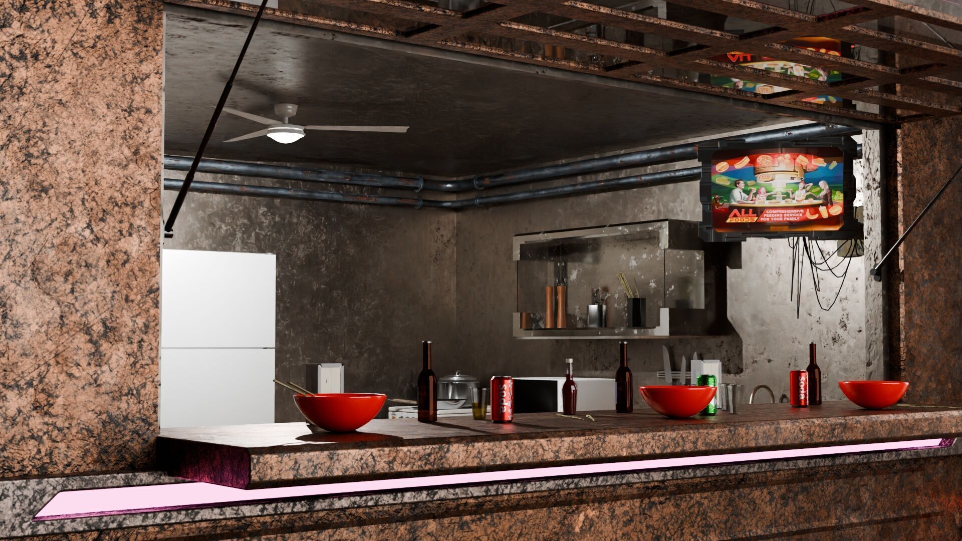 Cyberpunk Kiosk 3D model_4