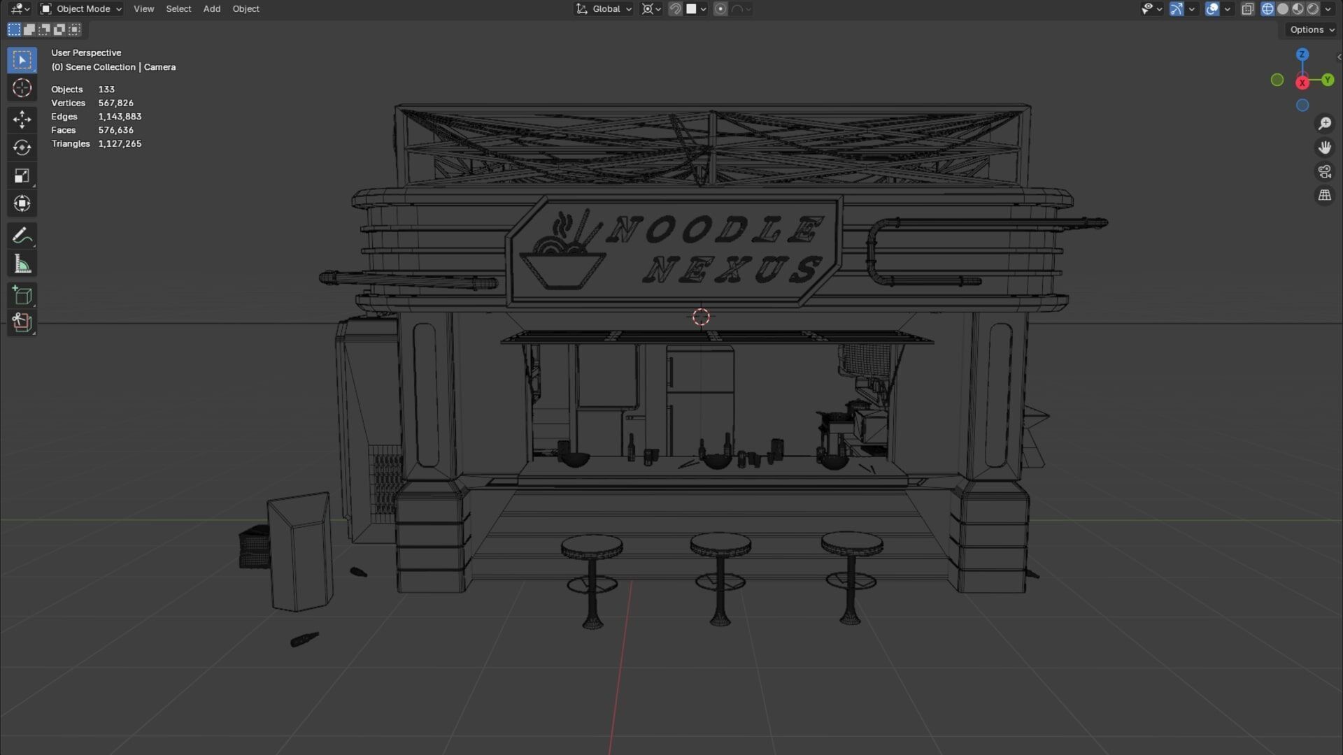 Cyberpunk Kiosk 3D model_8