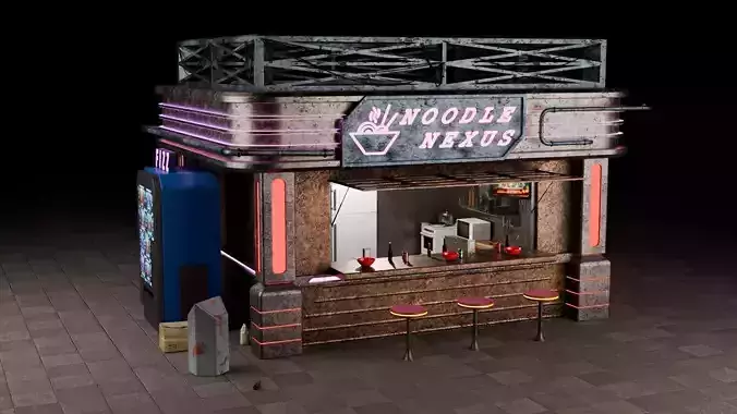Cyberpunk Kiosk 3D model