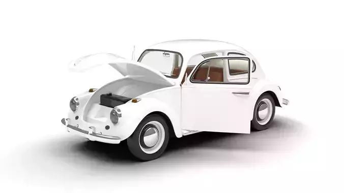Volkswagen Beetle Type 1 1200 1965 HQ 3d model