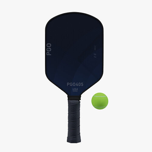 Paddle Bat Racket with Tennis Ball 3D model Low-poly 3D model