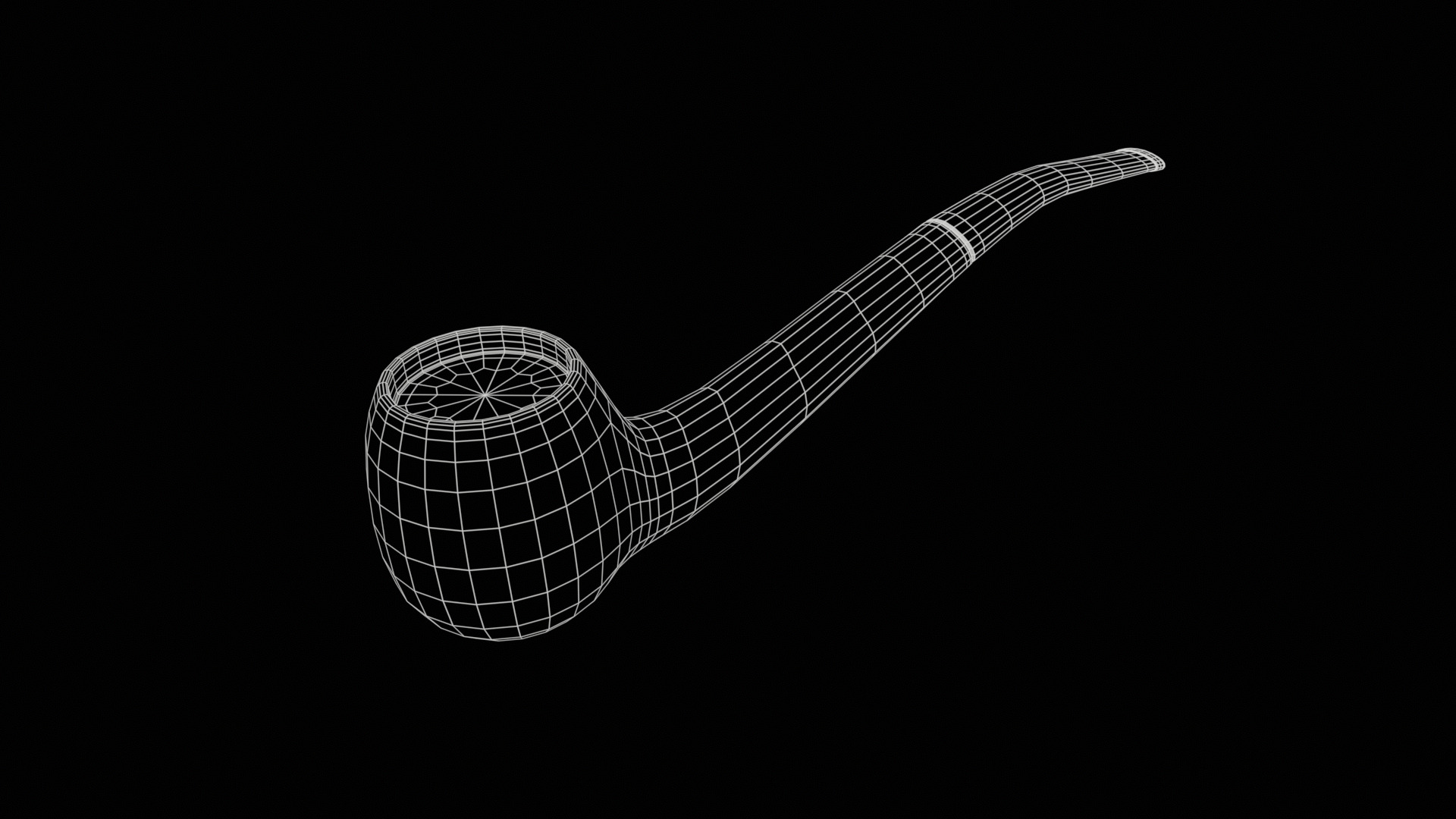 Smoking pipe  Low-poly 3D model_3