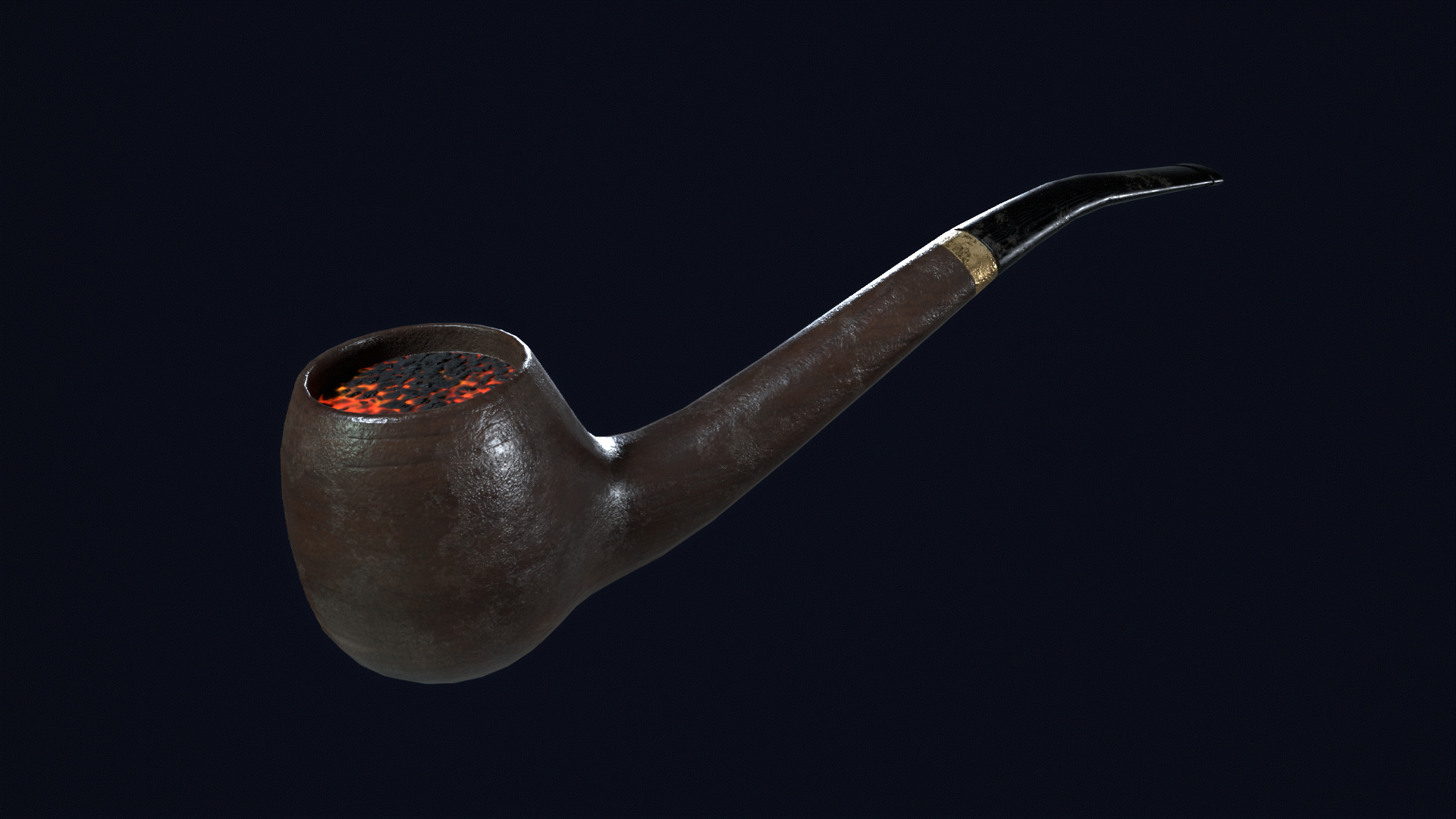 Smoking pipe  Low-poly 3D model_2