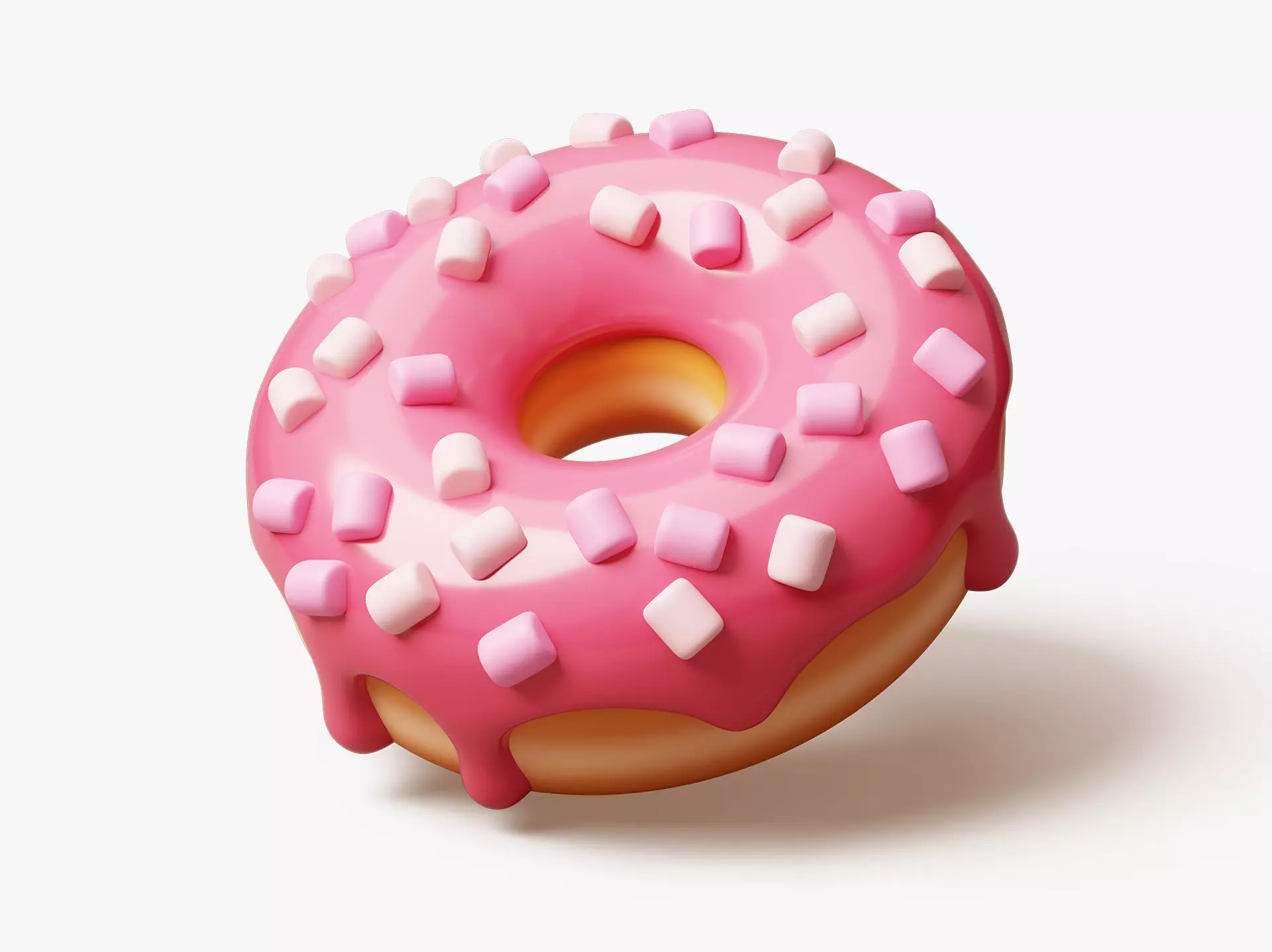 Donut with Marshmallows 3D model_0