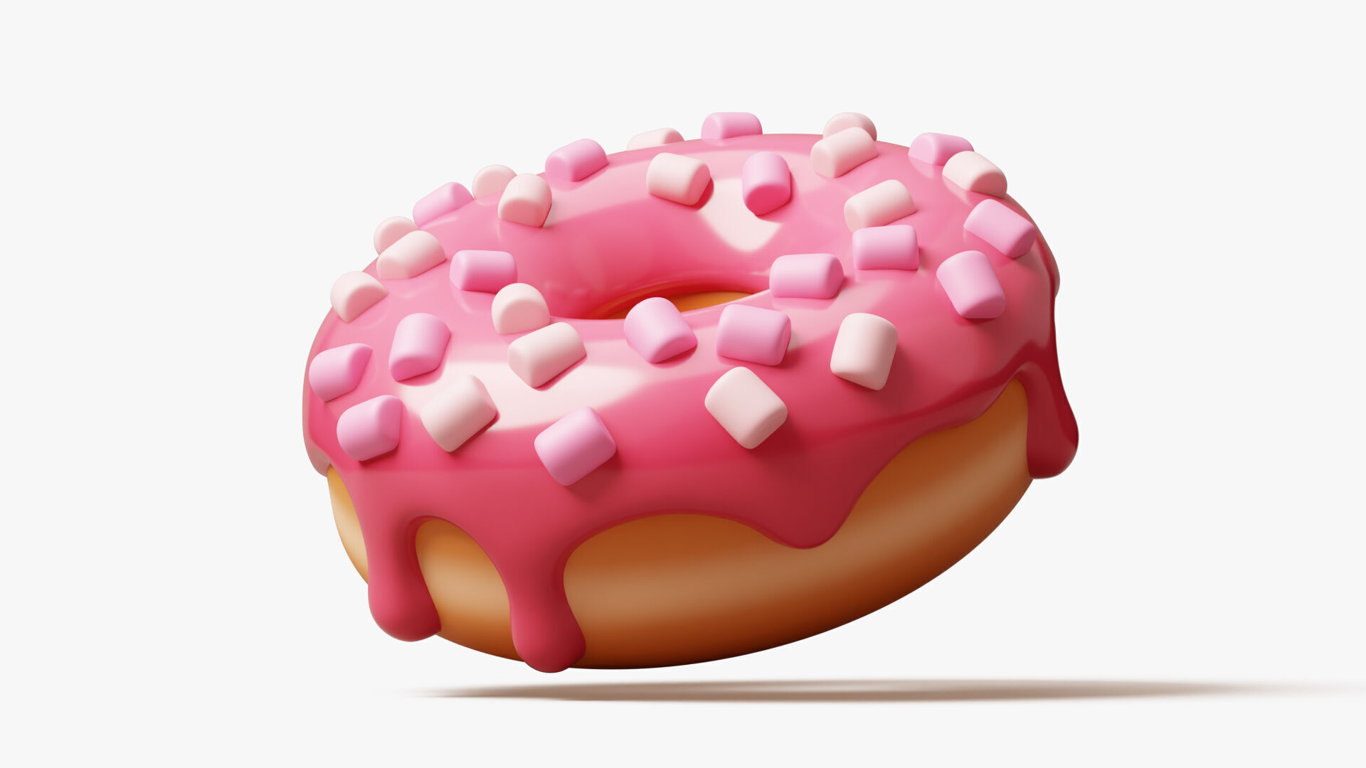 Donut with Marshmallows 3D model_3