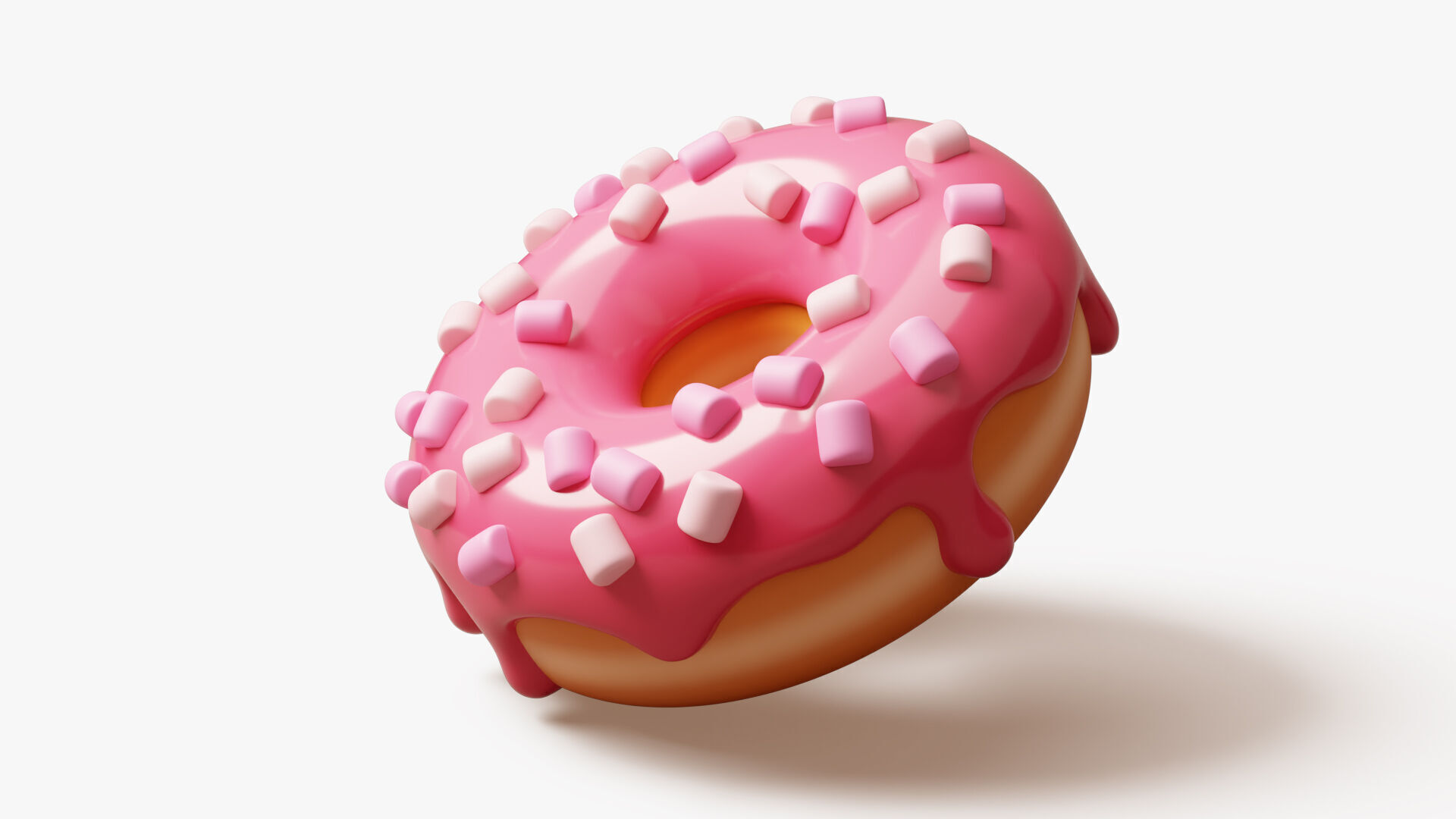 Donut with Marshmallows 3D model_1