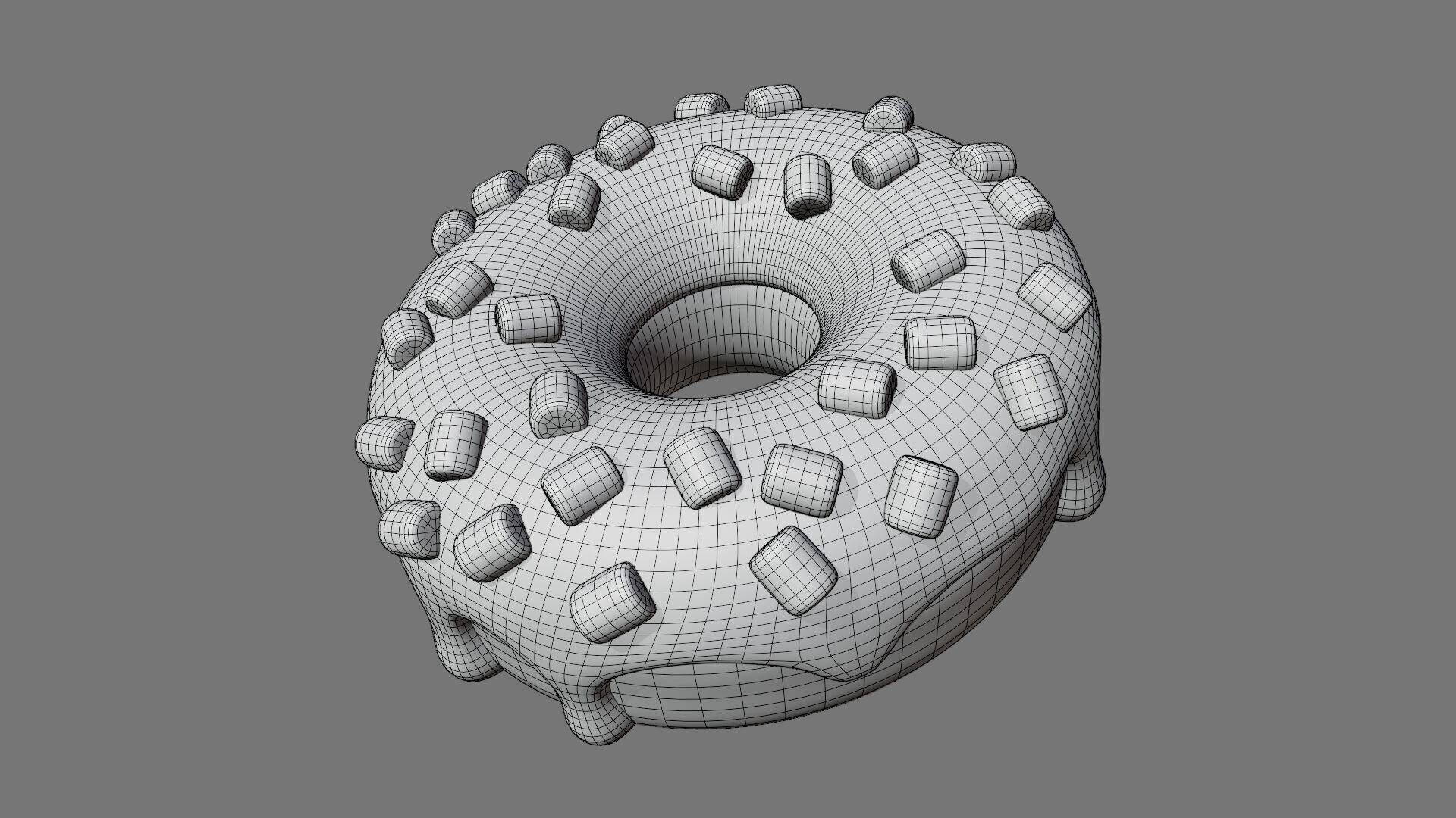 Donut with Marshmallows 3D model_5