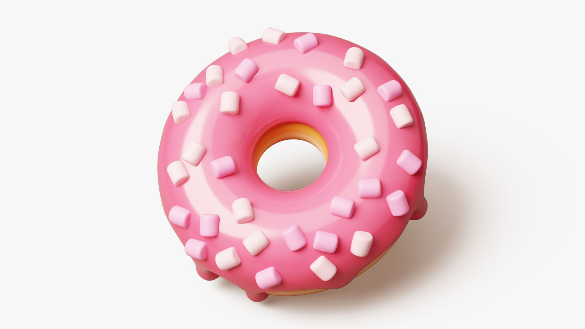 Donut with Marshmallows 3D model_2