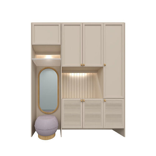 Parametric Entryway Closet and Shoe Rack Revit Family 3D model
