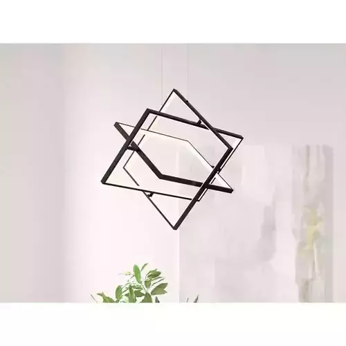 Columbus 3  Light Dimmable LED Square Rectangle Chandelier