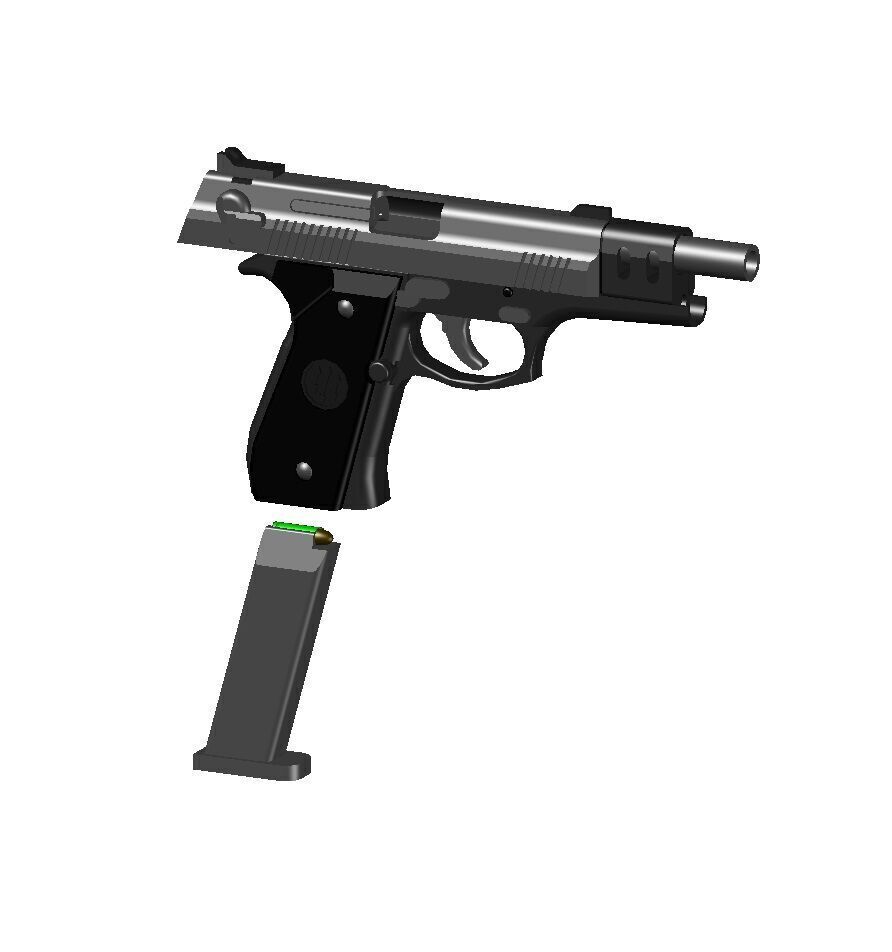 BERETTA MINIATURE AND TOY 3D print model_1