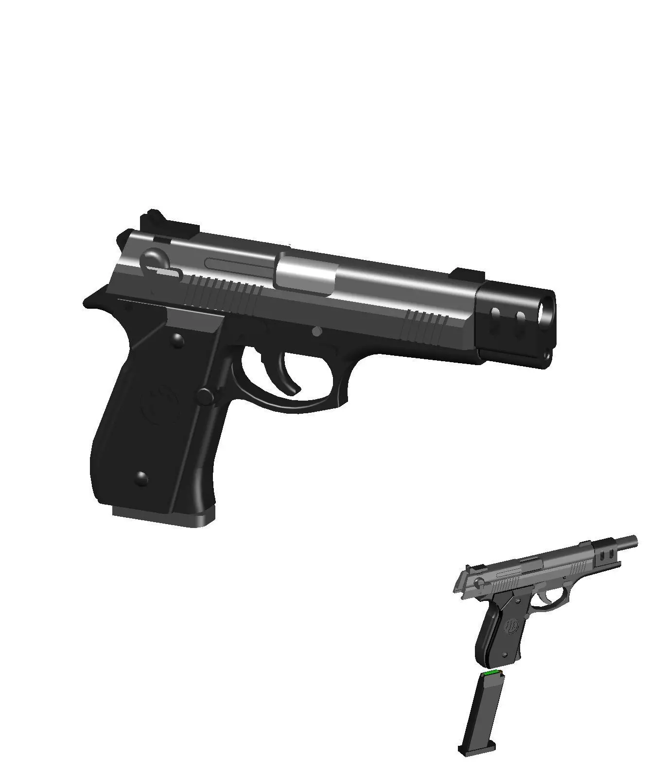 BERETTA MINIATURE AND TOY 3D print model_0