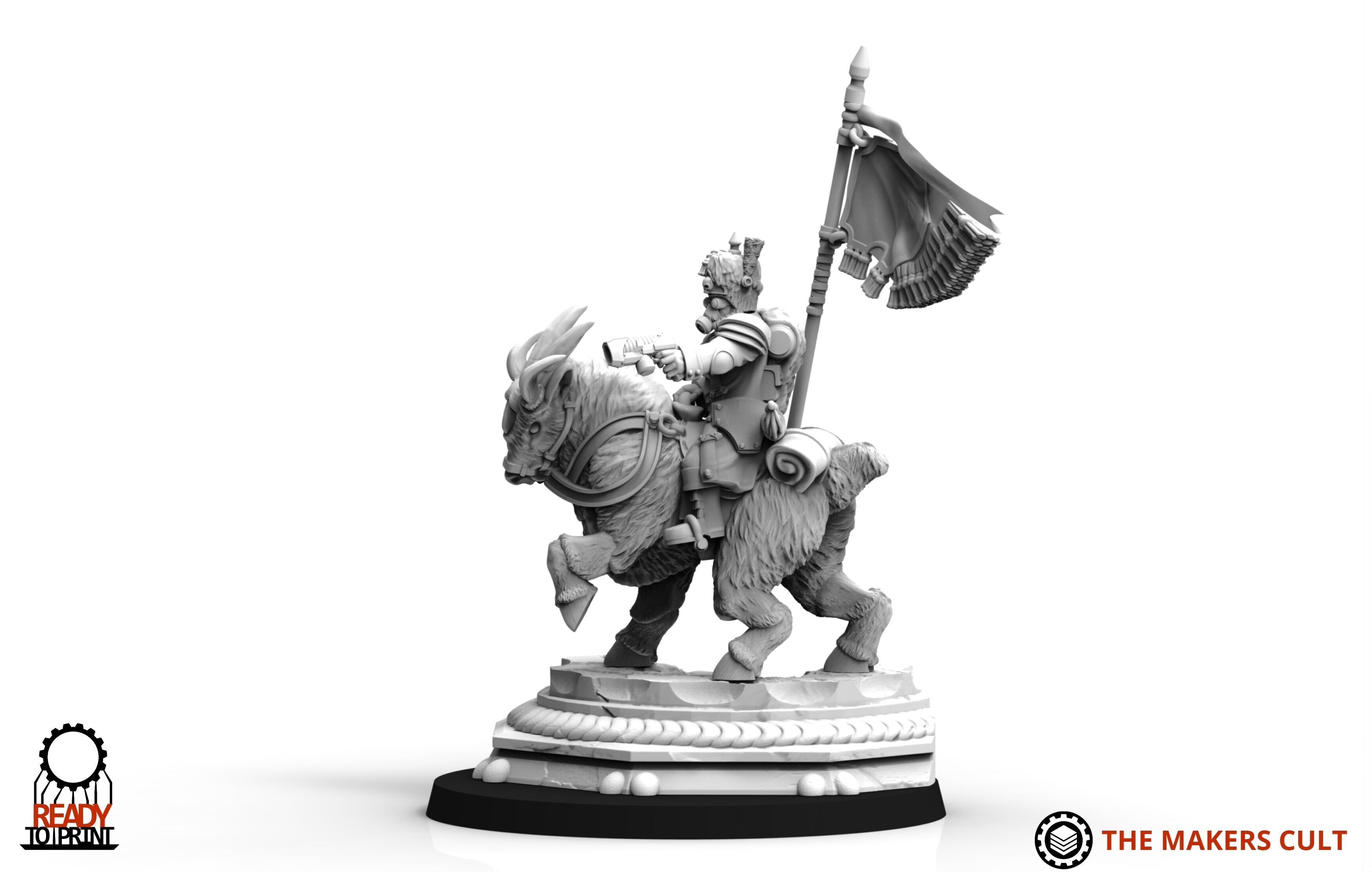Primus Scions - Mounted Commander 1 3D print model_5