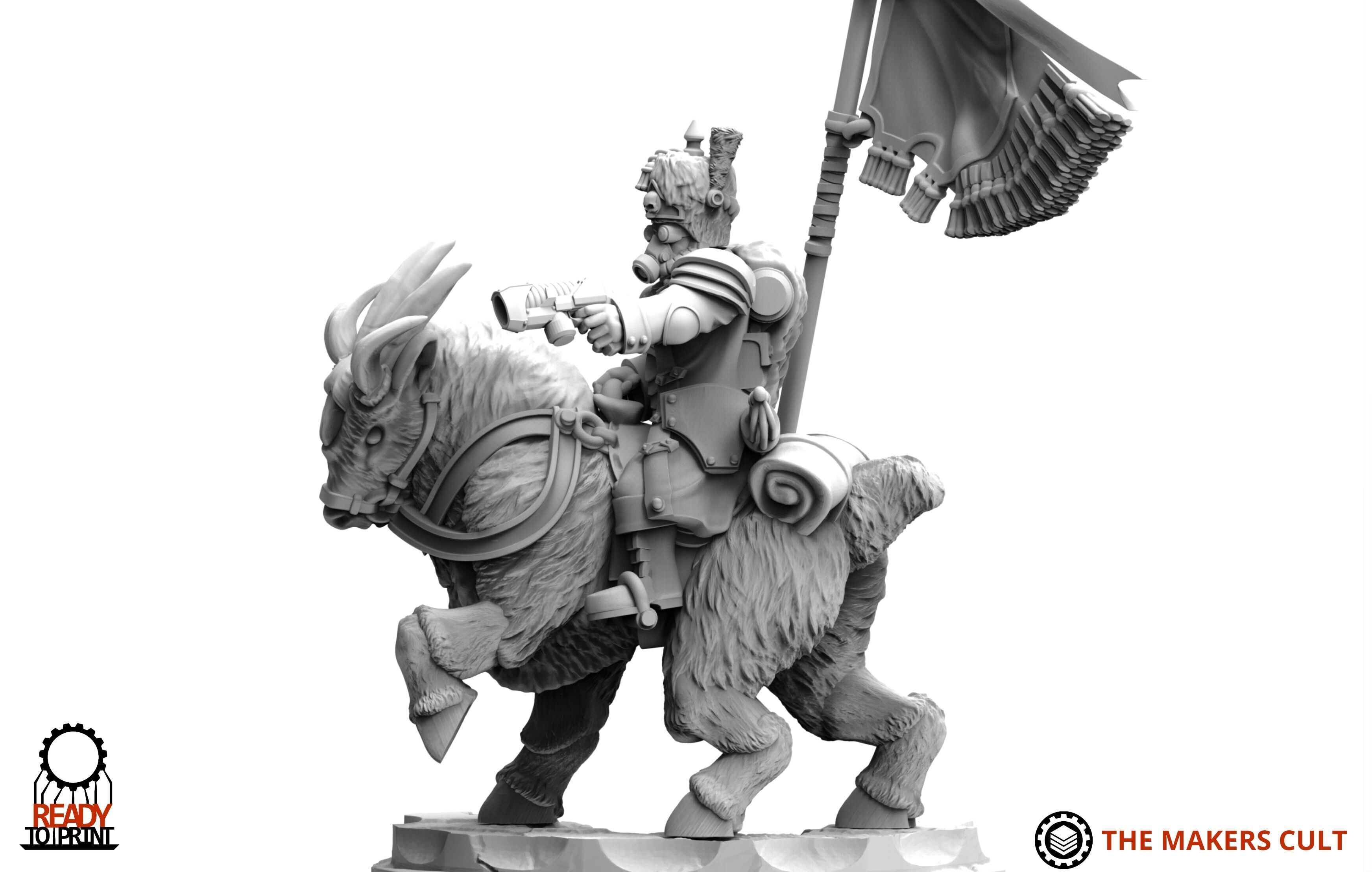 Primus Scions - Mounted Commander 1 3D print model_3