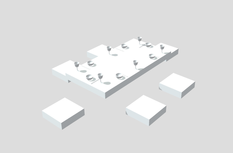 JAPANESE DINING TABLE 3D model_5