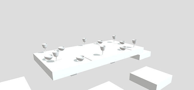 JAPANESE DINING TABLE 3D model