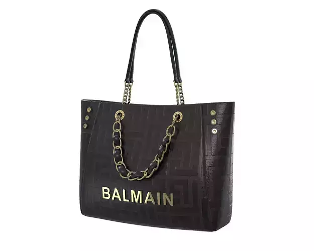 Balmain 1945 Soft Jacquard Tote Bag Black