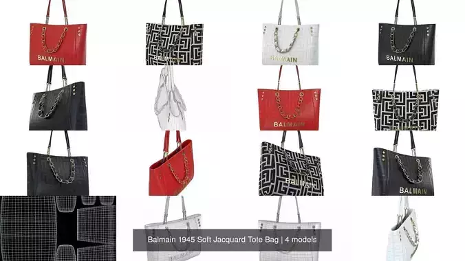 Balmain 1945 Soft Jacquard Tote Bag