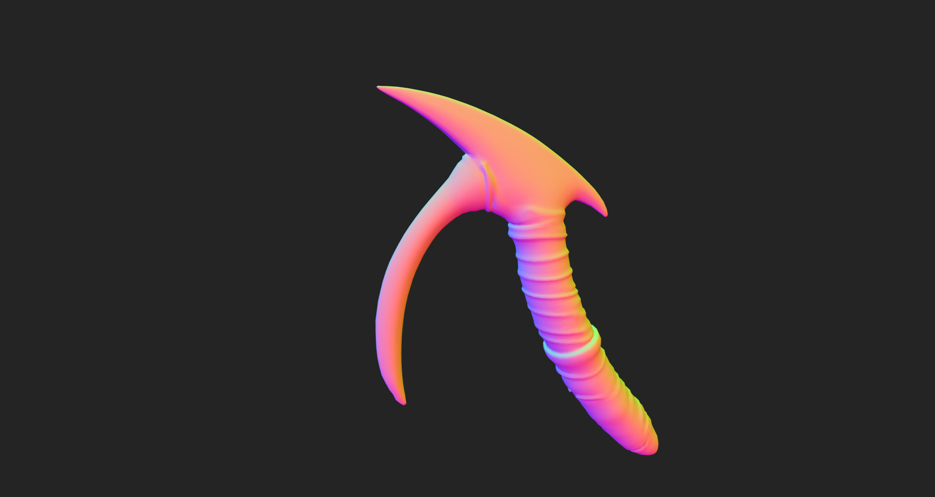 Stylized Bone Hook Game Ready 3D Asset Low-poly 3D model_23