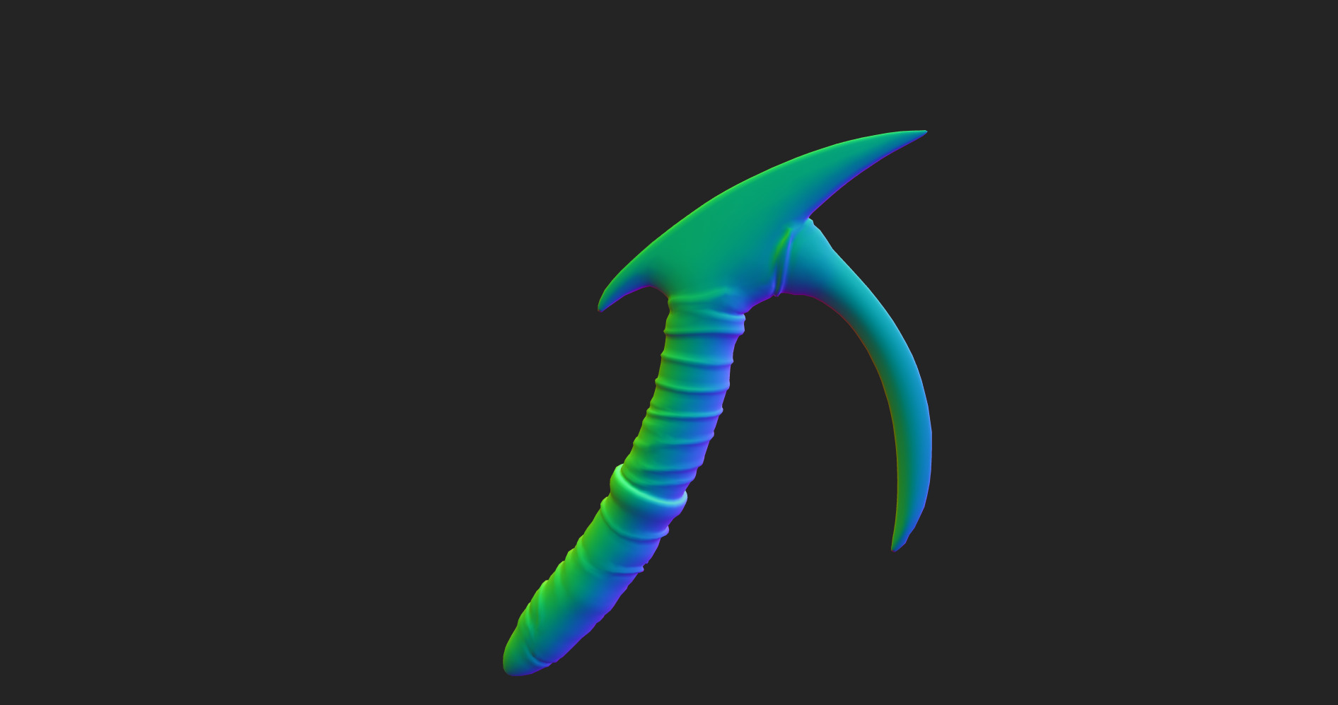 Stylized Bone Hook Game Ready 3D Asset Low-poly 3D model_21