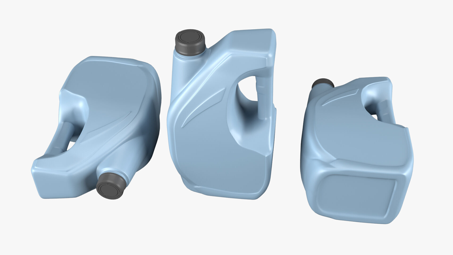 Plastic canister 4L Low-poly 3D model_4
