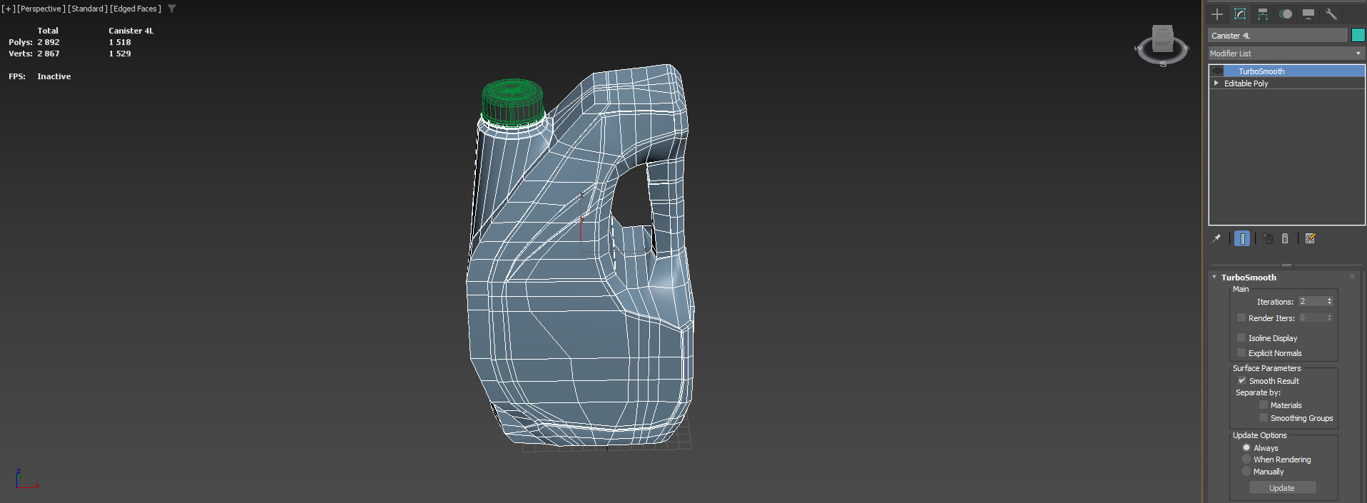 Plastic canister 4L Low-poly 3D model_8