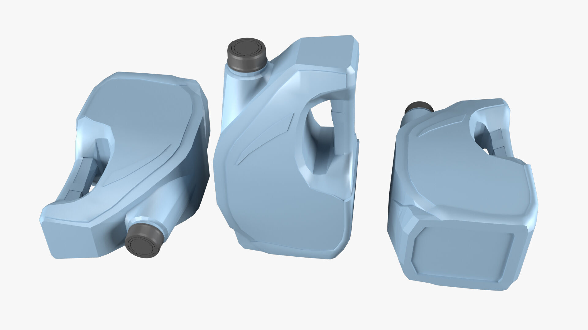 Plastic canister 4L Low-poly 3D model_5
