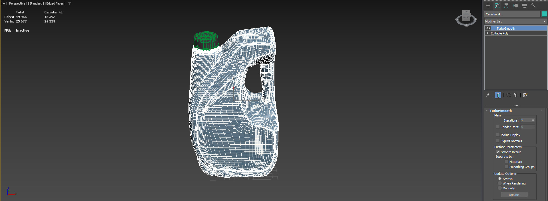 Plastic canister 4L Low-poly 3D model_9