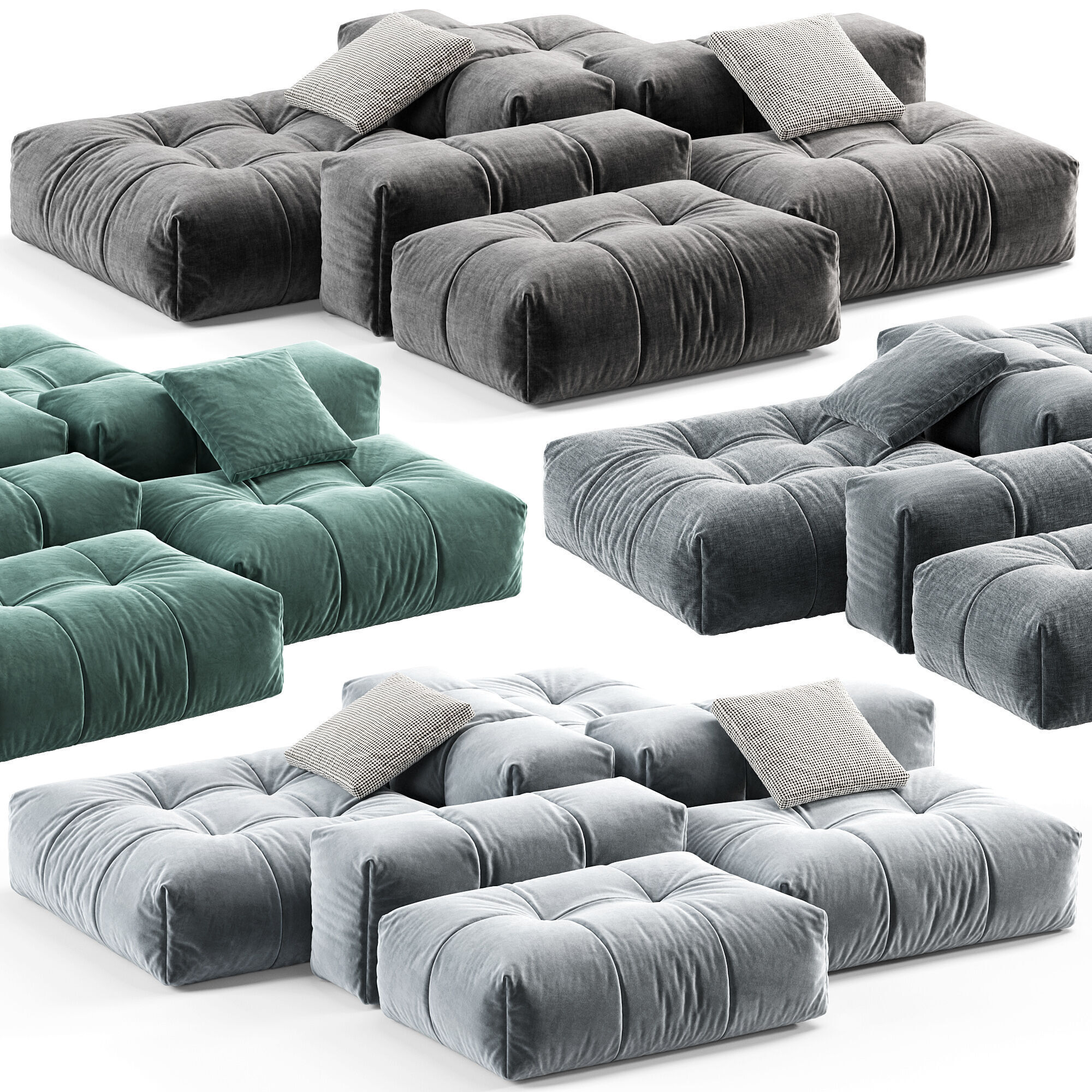 Pixel Modular Sofa 3D model_2