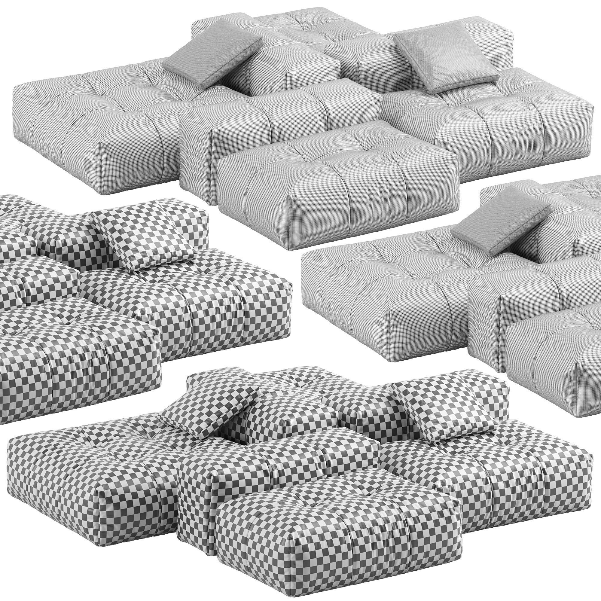 Pixel Modular Sofa 3D model_6