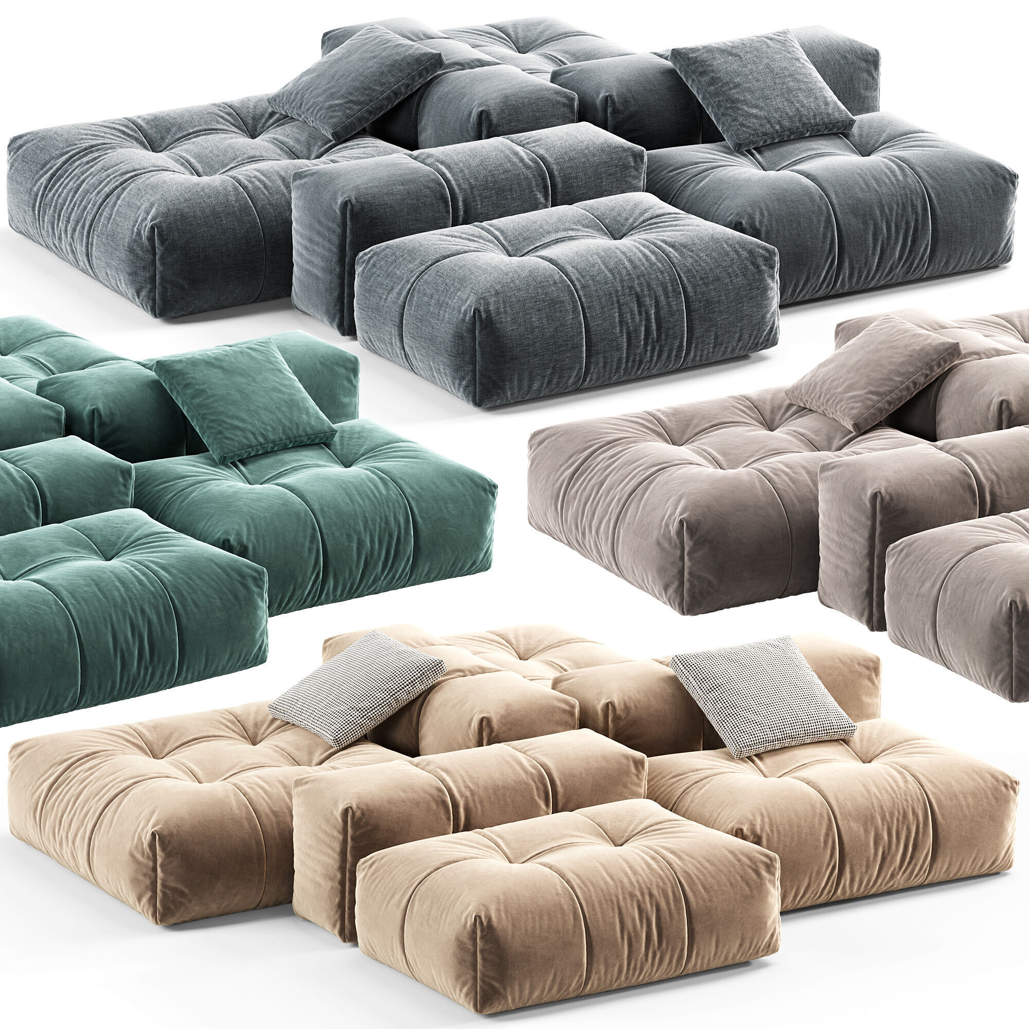Pixel Modular Sofa 3D model_1