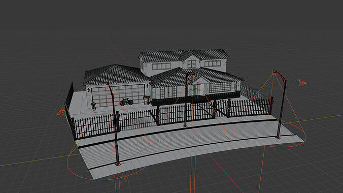Modern full house 3D model 7