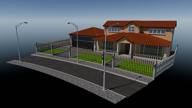 Modern full house 3D model 2