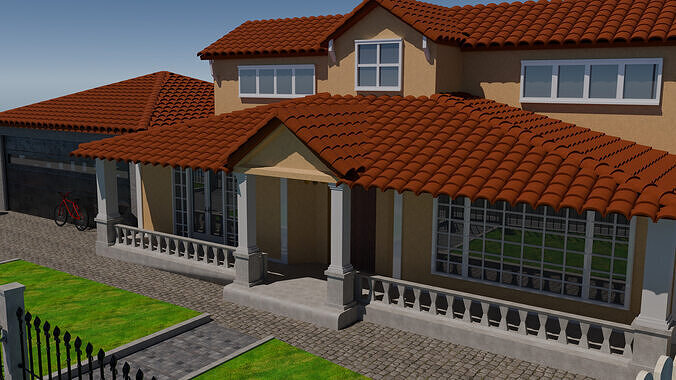 Modern full house 3D model 6
